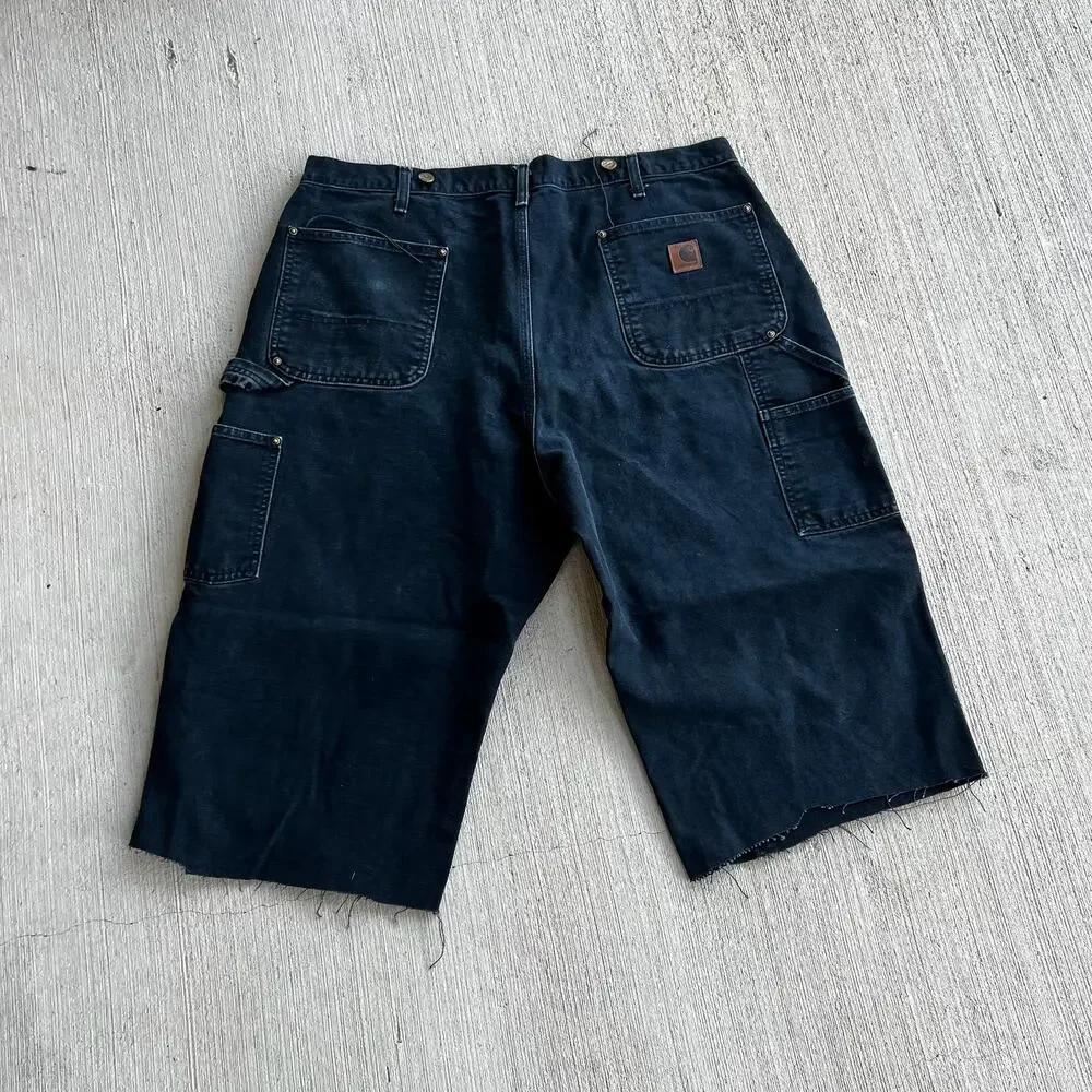 Carhartt black double knee work wear carpenter shorts